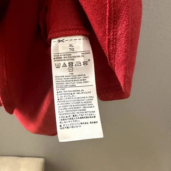 Banana Republic Women's Red Shimmery Sleeveless Tank Top Size XL - Picture 8 of 8